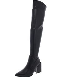 Steve Madden - Tanzee Faux Leather Pointed Toe Over-the-knee Boots - Lyst
