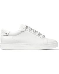 Jimmy Choo - Antibes Pearl-Embellished Sneakers - Lyst