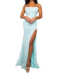 Ava Presley - Cowl Neck Prom Dress - Lyst