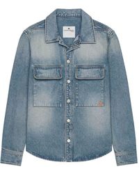 Courreges - Classic Button-Up Denim Shirt With Flap Pockets - Lyst