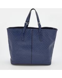 Tod's - Navy Patent Leather Signature Shopper Tote - Lyst