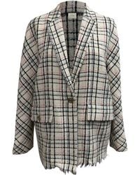 Maje - Tweed Plaid Blazer - Lyst