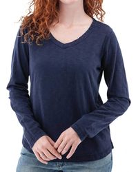 Old Ranch - Layla Organic V-Neck Top - Lyst