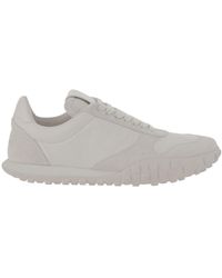 Jil Sander - Satin-Effect Nylon Sneakers With Suede Trim And Rubber Sole - Lyst