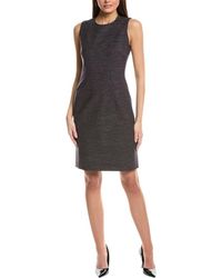 Lafayette 148 New York - Sleeveless Wool & Linen-Blend Sheath Dress - Lyst