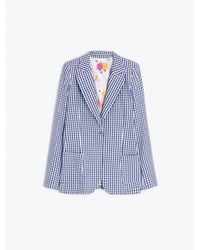 Vilagallo - Lined Gingham Blazer - Lyst
