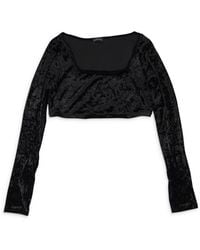 CALLIPYGIAN - Crushed Velvet Crop Top - Lyst