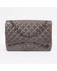 Chanel - Jumbo Classic Single Flap Lambskin Leather Shoulder Bag - Lyst