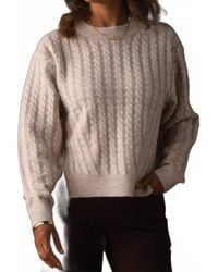 The Normal Brand - Cable Knit Split Side Sweater - Lyst