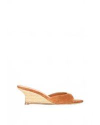 STAUD - Brigitte Wedge Sandals - Lyst