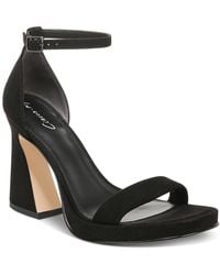 Circus by Sam Edelman - Holmes Faux Leather Open Toe Block Heels - Lyst