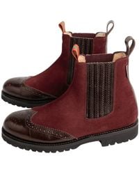 Penelope Chilvers - Oscar Brogue-Tip Wool-Lined Boots - Lyst