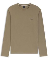BOSS - Embroidered-Logo Pyjama T-Shirt - Lyst