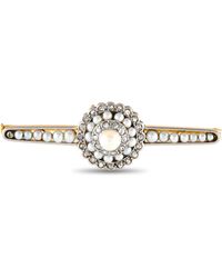 Non-Branded - Lb Exclusive 14k Yellow Diamond And Seed Pearl Brooch Mf02-052024 - Lyst
