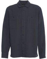 Amaranto - Linen Shirt With Chest Pockets And Classic Collar - Lyst