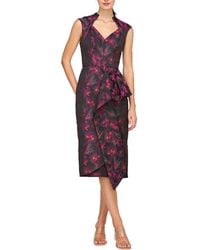 Kay Unger - Kensley Floral Print Polyester Midi Dress - Lyst