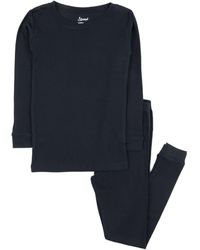 Leveret - Kids Two Piece Cotton Pajamas Neutral Solid Color - Lyst