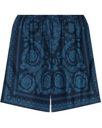 Versace - Relaxed Baroque Patterned Silk-Nylon Shorts - Lyst