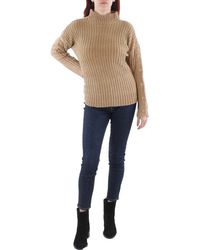 BCBGMAXAZRIA - Knit Ribbed Mock Turtleneck Sweater - Lyst