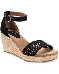 Style & Co. - Shirleyy Faux Suede Platform Wedge Sandals - Lyst