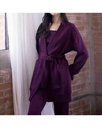 P.Cill - Ribbed Contrast Robe - Lyst