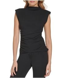 DKNY - Ruched Polyester Pullover Top - Lyst