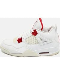 Nike - S Leather Jordan 4 Retro Metallic Sneakers - Lyst