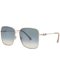 Jimmy Choo - Sunglasses Rectangle Full Rim, Frame And Gradient Lens Hester/S02M29O - Lyst
