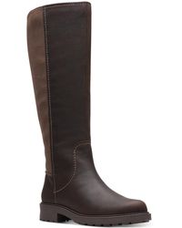 Clarks - Opal Glow Faux Leather Tall Knee-high Boots - Lyst