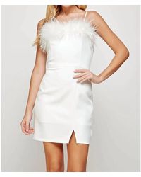 Strut & Bolt - Feather Trimmed Dress - Lyst