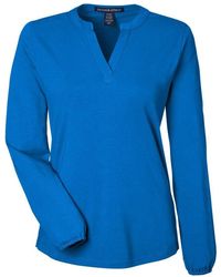 Devon & Jones - Raleigh Half-Placket Knit Top - Lyst