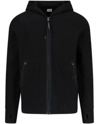 C.P. Company - Full Zip Hooded Sweatshirt With Zippered Pockets - Lyst