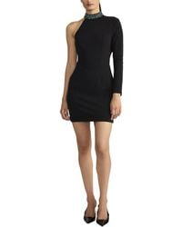 Zac Posen - One Shoulder Crystal Beaded Mini Dress - Lyst
