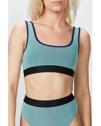 Beth Richards - Mesh Overlay Kim Bikini Top - Lyst