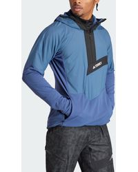 adidas - Terrex Techrock Ultralight 1/2-zip Hooded Fleece Jacket - Lyst