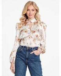 Guess - Cabrera Mock-Neck Top - Lyst