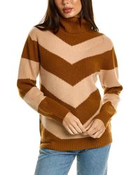 Magaschoni - Mock Neck Mitered Rib Cashmere Sweater - Lyst