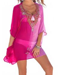 Malibutique - Mid-Thigh Caftan Cover-Up - Lyst