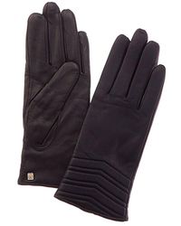 Bruno Magli - Chevron Quilted Cashmere-lined Leather Gloves - Lyst