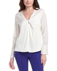 BOSS - Bindita Silk-Blend Blouse - Lyst
