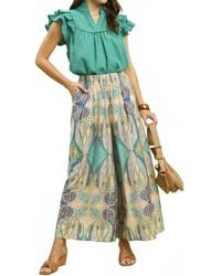 Umgee - Printed Pull-On Skirt Pants - Lyst