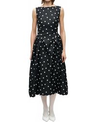 Stine Goya - Quilted Dots Voluminous Midi Dress - Lyst