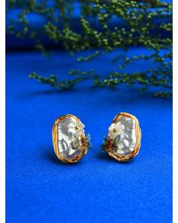 SOH - Toned Butterfly Shaped Stud Earring - Lyst