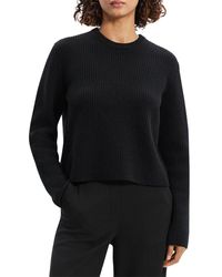Theory - Boxy Wool & Cashmere-Blend Sweater - Lyst