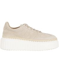 Hogan - H-Stripes Basket Side-Logo Leather Sneakers - Lyst