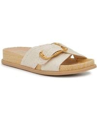 Dolce Vita - Sydnee Sandals Vanilla Raffia Open Toe Slide Gal1816 - Lyst