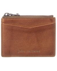 John Varvatos - Heritage Zip Leather Card Case - Lyst
