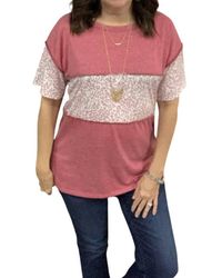 Bibi - Animal Print Short Sleeve Top - Lyst