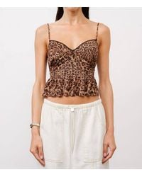 Loucia - Leopard Peplum Top - Lyst