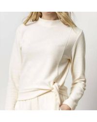 Lilla P - Tie Waist Mock Neck Top - Lyst
